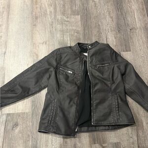 Hollister Black Faux Leather Jacket